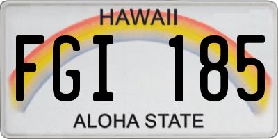 HI license plate FGI185