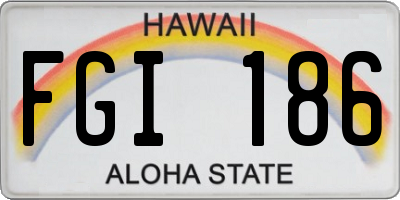 HI license plate FGI186