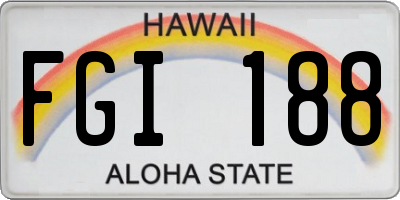 HI license plate FGI188