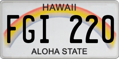 HI license plate FGI220