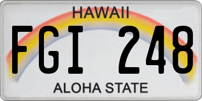 HI license plate FGI248