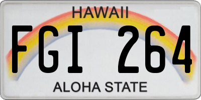 HI license plate FGI264