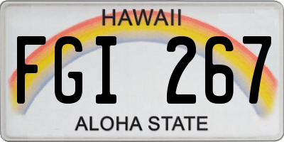 HI license plate FGI267