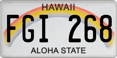 HI license plate FGI268