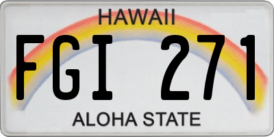 HI license plate FGI271