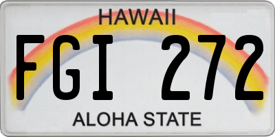 HI license plate FGI272