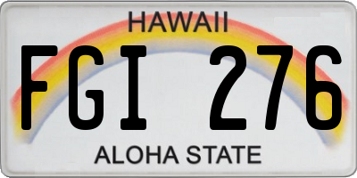 HI license plate FGI276
