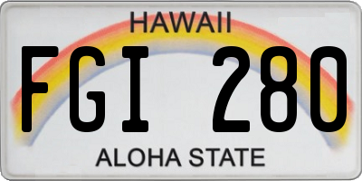 HI license plate FGI280