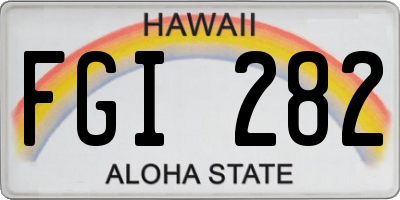 HI license plate FGI282