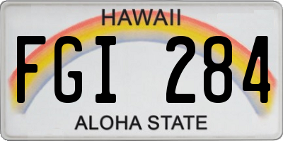 HI license plate FGI284