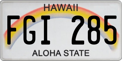 HI license plate FGI285
