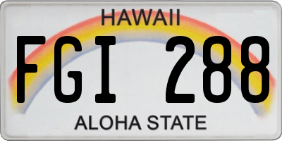 HI license plate FGI288