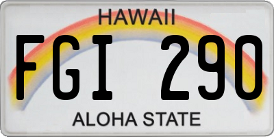 HI license plate FGI290