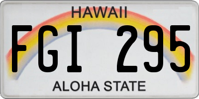 HI license plate FGI295