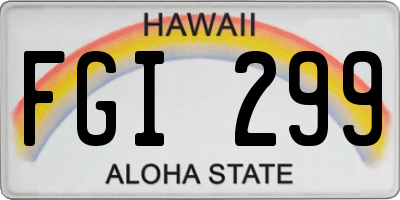 HI license plate FGI299