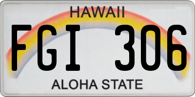 HI license plate FGI306