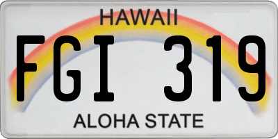 HI license plate FGI319