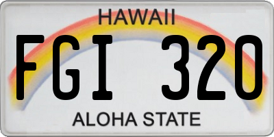 HI license plate FGI320