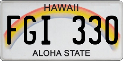 HI license plate FGI330