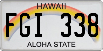 HI license plate FGI338