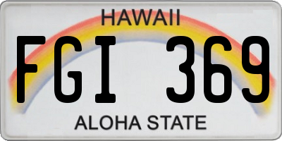 HI license plate FGI369