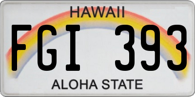 HI license plate FGI393