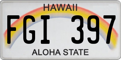 HI license plate FGI397