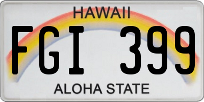 HI license plate FGI399