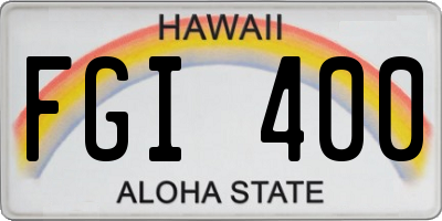 HI license plate FGI400