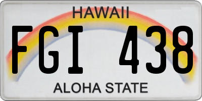 HI license plate FGI438