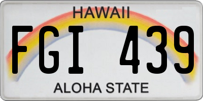 HI license plate FGI439