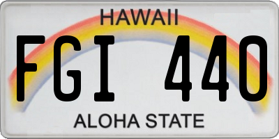 HI license plate FGI440