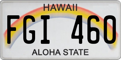 HI license plate FGI460