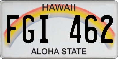 HI license plate FGI462