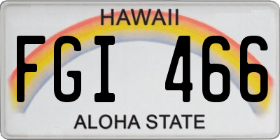 HI license plate FGI466