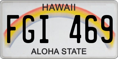 HI license plate FGI469