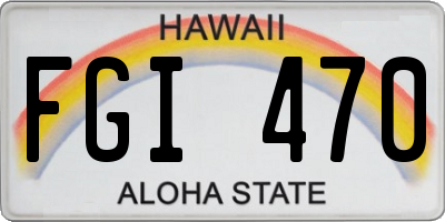 HI license plate FGI470