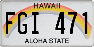 HI license plate FGI471