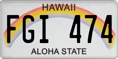 HI license plate FGI474