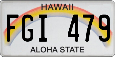 HI license plate FGI479
