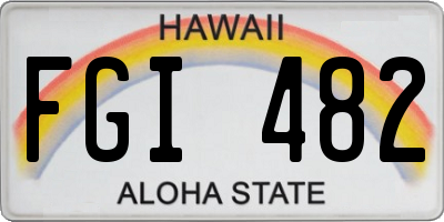 HI license plate FGI482
