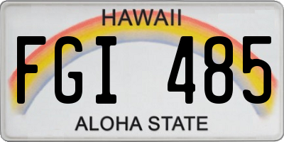 HI license plate FGI485