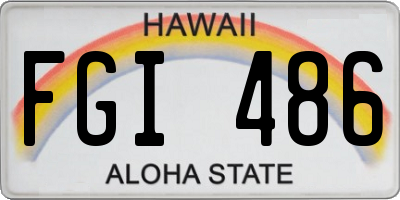 HI license plate FGI486