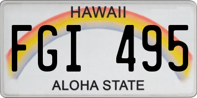 HI license plate FGI495