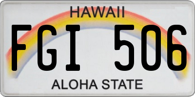 HI license plate FGI506