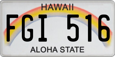 HI license plate FGI516