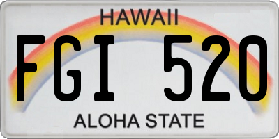 HI license plate FGI520