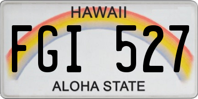 HI license plate FGI527