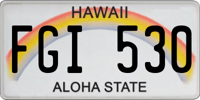 HI license plate FGI530