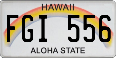 HI license plate FGI556